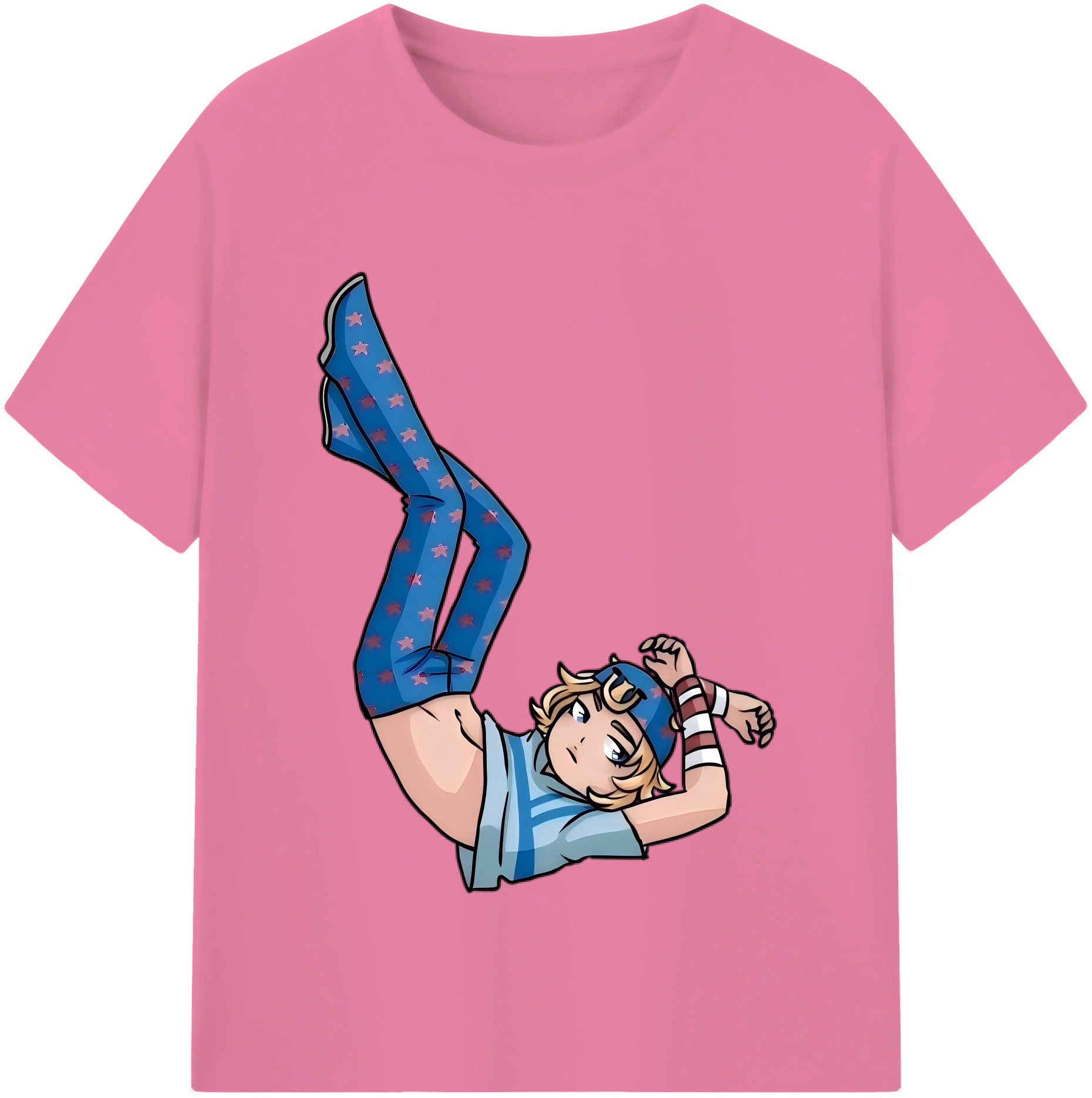 （画像用） ジョジョの奇妙な冒険 グイード?ミスタ JoJo's Bizarre Adventure Guido Mista 綿100％半袖Tシャツ（フロントプリント）